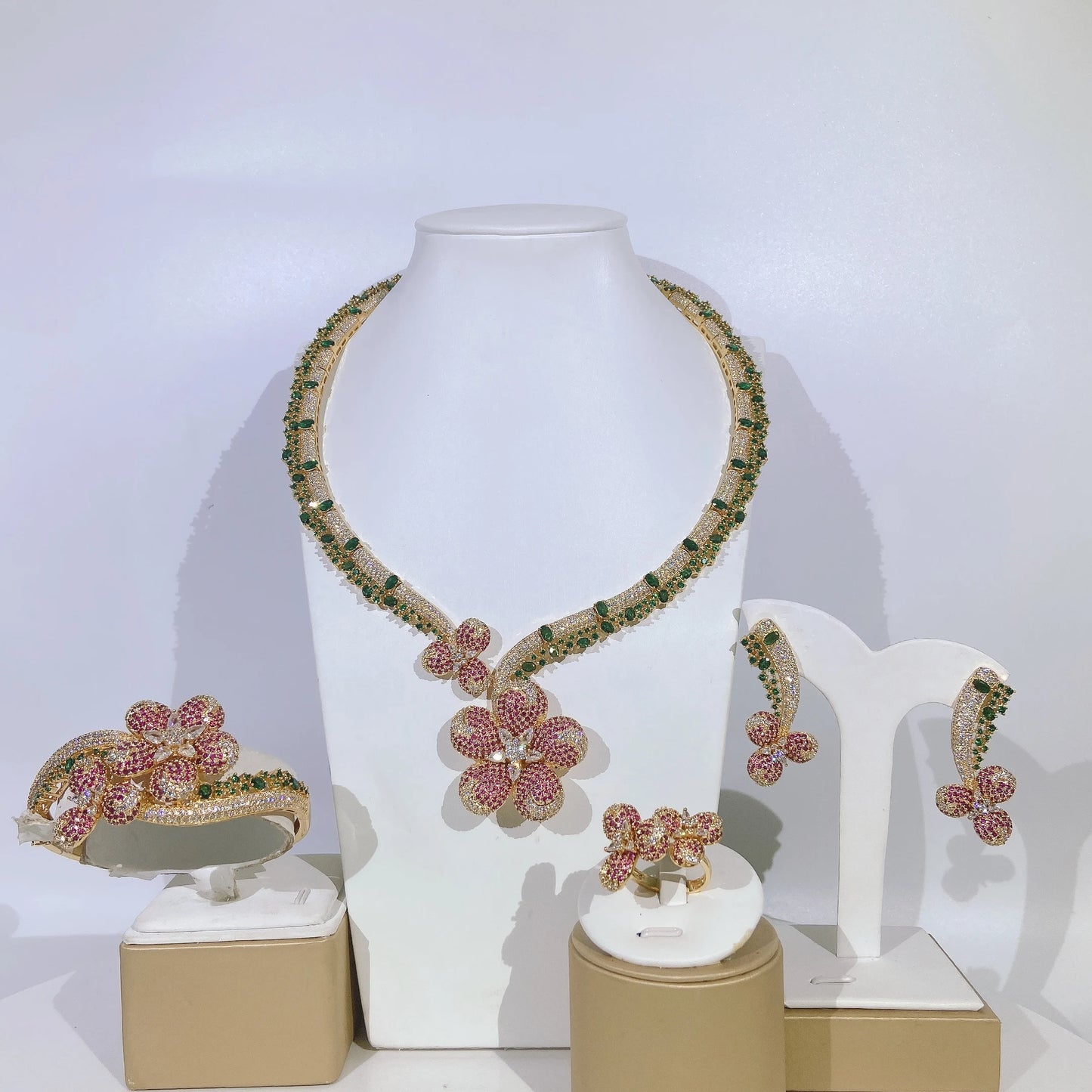 BrasZhuerrui Beautiful GoldPurple Grs Jewelry Set Cheap Een Necklace Jewelry Sets Latest Women's Christmas Gifts HZ23073186