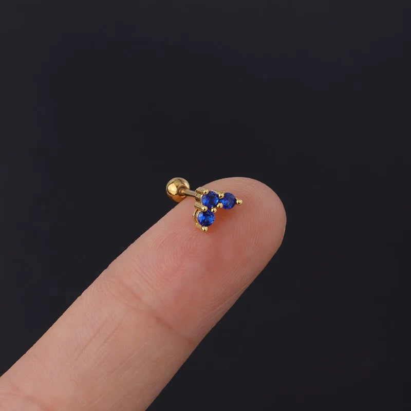 S&S Stainless Steel AAA Zircon Ear Bone Nail Studs | Gold & Silver | 6 Designs