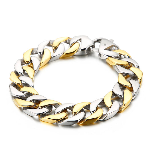 KALEN Punk Stainless Steel Intermediate Gold Jewelry Bracelet