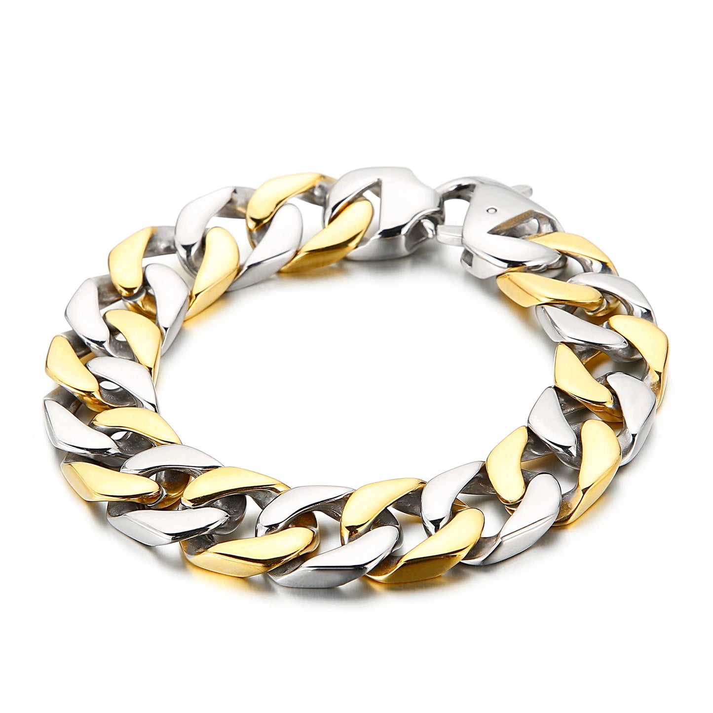 KALEN Punk Stainless Steel Intermediate Gold Jewelry Bracelet