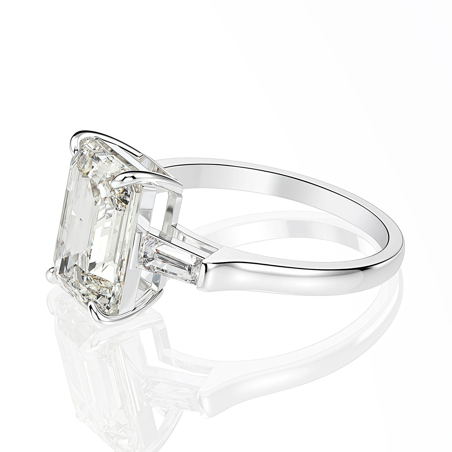 MUSHAN Jewelry Factory 925 Sterling Silver Rhodium Plated Luxury Rings Women 4ct CZ Zircon Engagement Wedding Bands Fine Rings