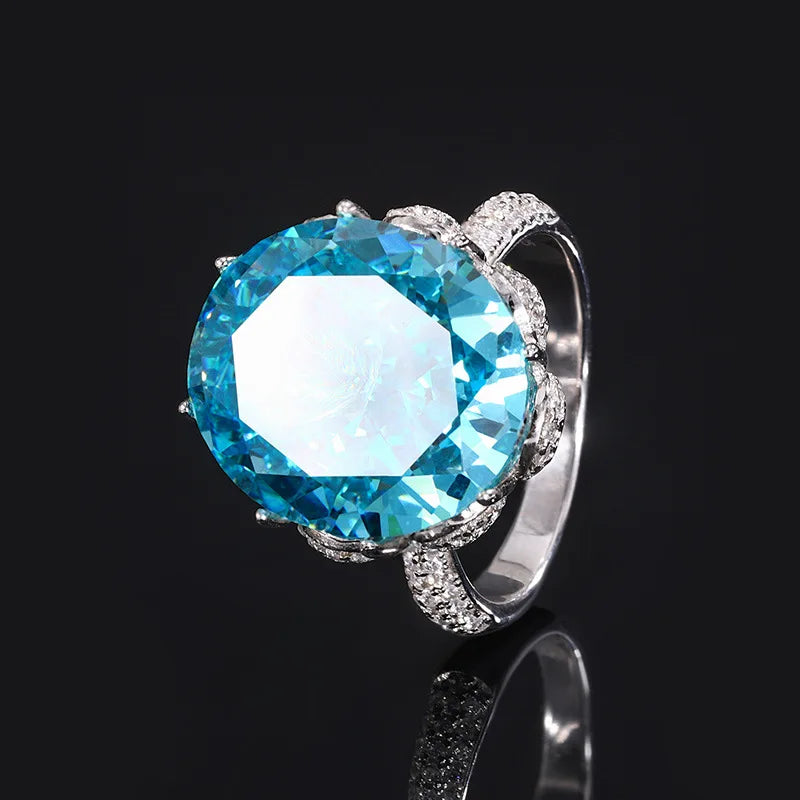 REDheart Copper Alloy Inlaid Zircon Plated Copper Alloy Pendant Ice Flower Temperament Light Luxury Trendy Women's Wedding Engagement Set
