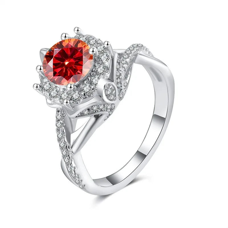 Nabest Women's GRA Certified VVS Colors Moissanite 925 Sterling Silver Engagement Bride Ring Fine Jewelry Manufacturing
