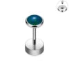 Wholesale G23 ASTM F136 Titanium Ear Studs Nose Stud for Women 20G Round Opal Inlay Ear Tragus Cartilage Body Piercing Jewelry