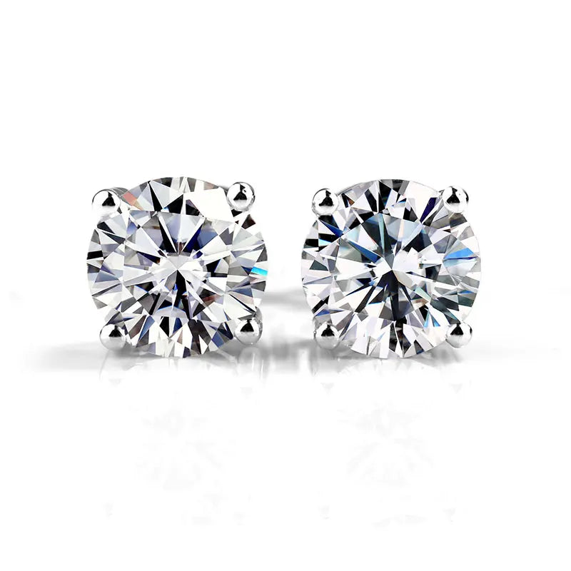 Gemfiori MSE-016 in Stock Fashion Jewelry Earring 5.5mm Round Lab Diamonds Gift Women's Earrings Earrings