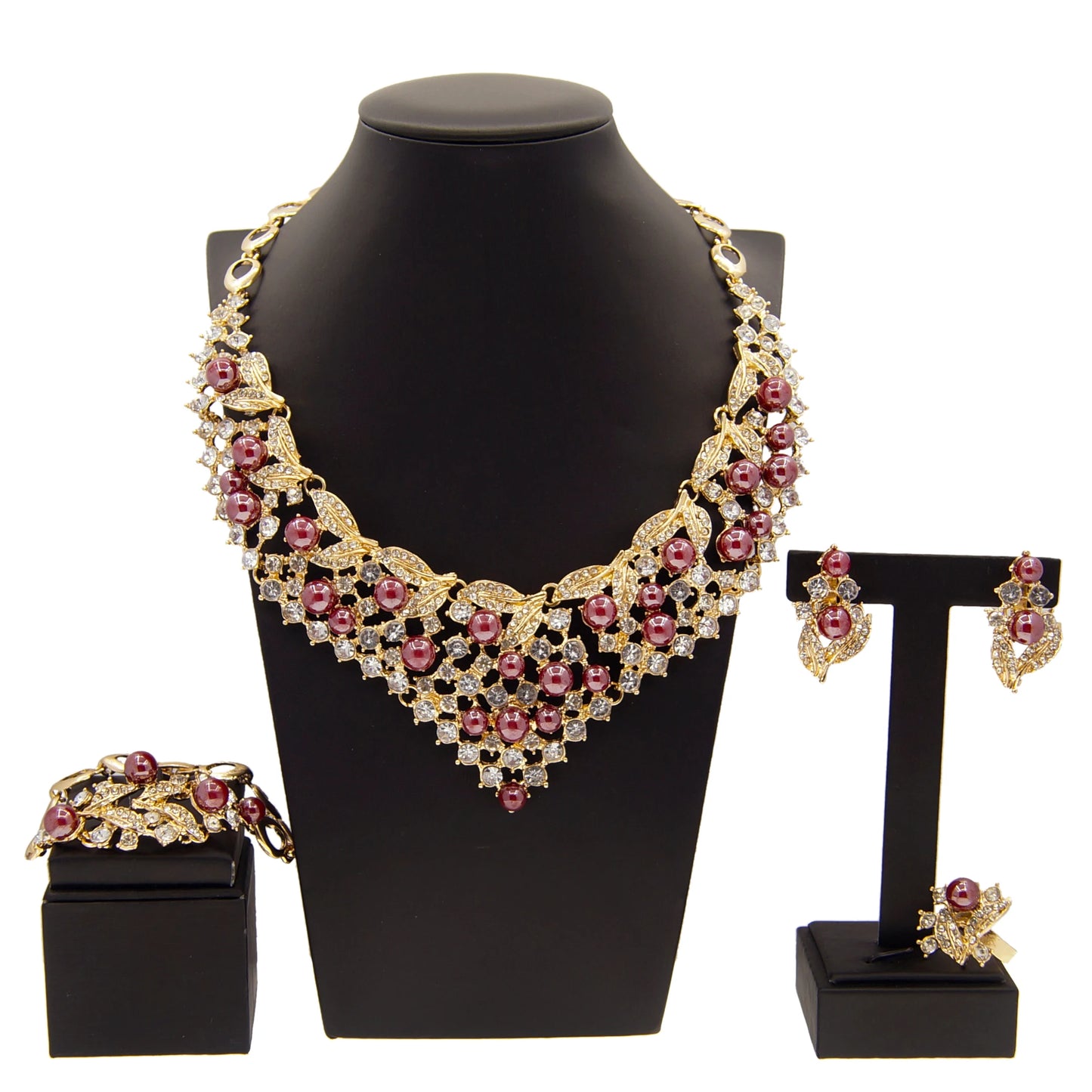 Zhuerrui Wedding Jewellery Customized Pineapple Italian Gold Design Jewelry Set Dubai 18k Gold Plated Jewelry Sets HC10039