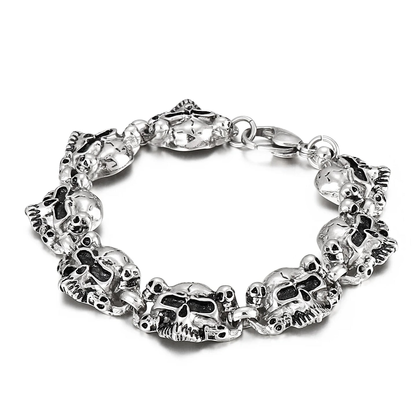 KALEN Skull Link Bracelet Personal Punk Skeleton Hand Bracelet Jewelry