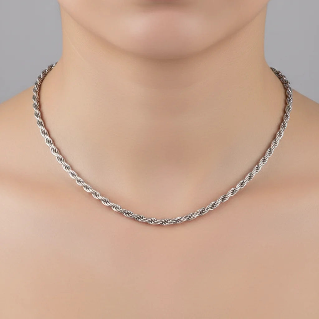 REBEL VIKING 925 Sterling Silver Vintage Chain Necklace
