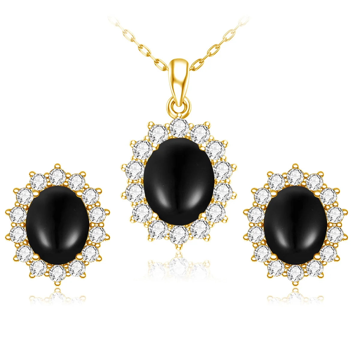 ArtistA Custom Jewelry Any Ruby Gemstone Women 925 Sterling Silver 24k Gold Plated Rings and Earrings Jewelry Sets
