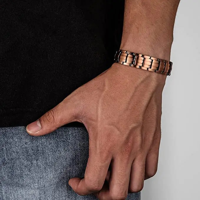Fashion Magnetic Bracelet Elegant Alloy Double-Row Strong Magnets Magnetic Jewelry Bracelets for Women and Men