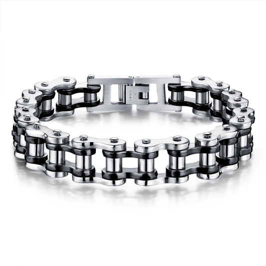 Export Hip Hop Stainless Steel Bike Chain Bracelet Adjustable Waterproof Gift Ready Men Jewelry Accessory