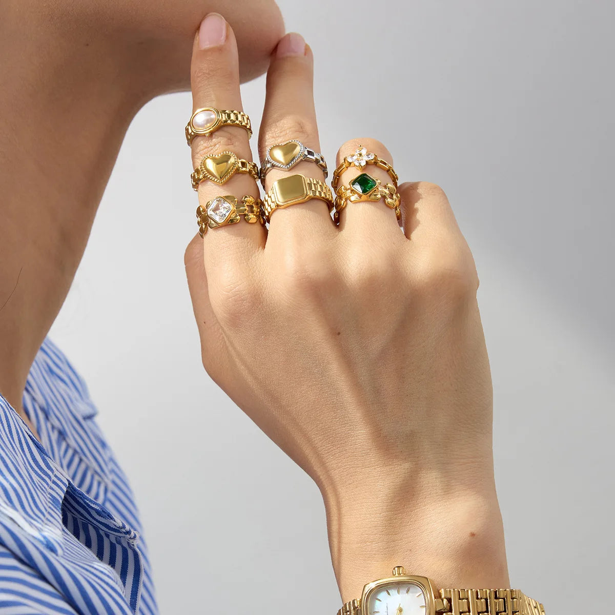 S&S Watch Strap Geometric Ring | Stainless Steel | S&S