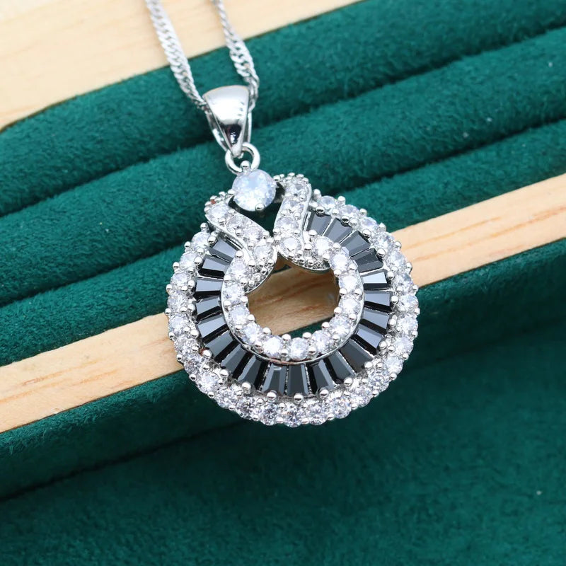 XOTICA Women's 18K Gold Plated Silver Jewelry round Design Zircon Pendant Gemstone Chain Necklace Fashion Jewelry Necklace