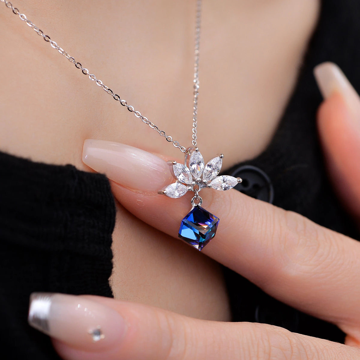 ArtistA Fashion 925 Sterling Silver Rhodium Plated Luxury Women's Jewelry Set Crystal High-grade Design Anniversary Gift