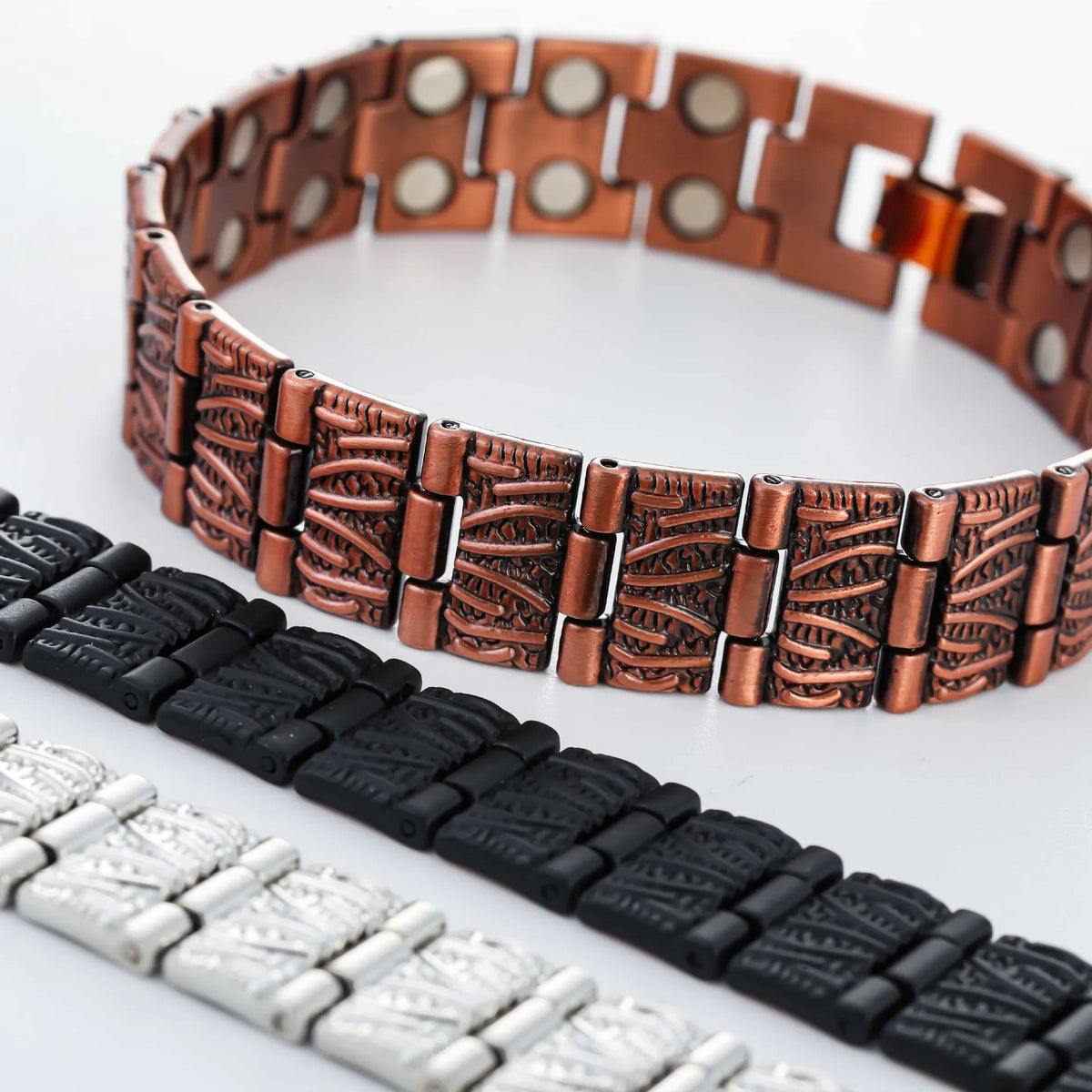 Hot-Selling High-End Kevlar Gold Plated Zinc Alloy Strong Neodymium Magnet Magnetic Therapy Bracelet