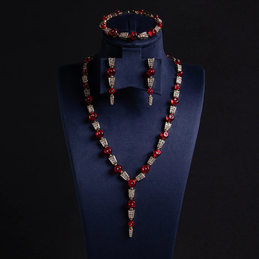 Famous Brand Green CZ Luxury African Jewelry Sets for Women Wedding Party Zircon Agate Dubai Bridal Jewelry Set Gift