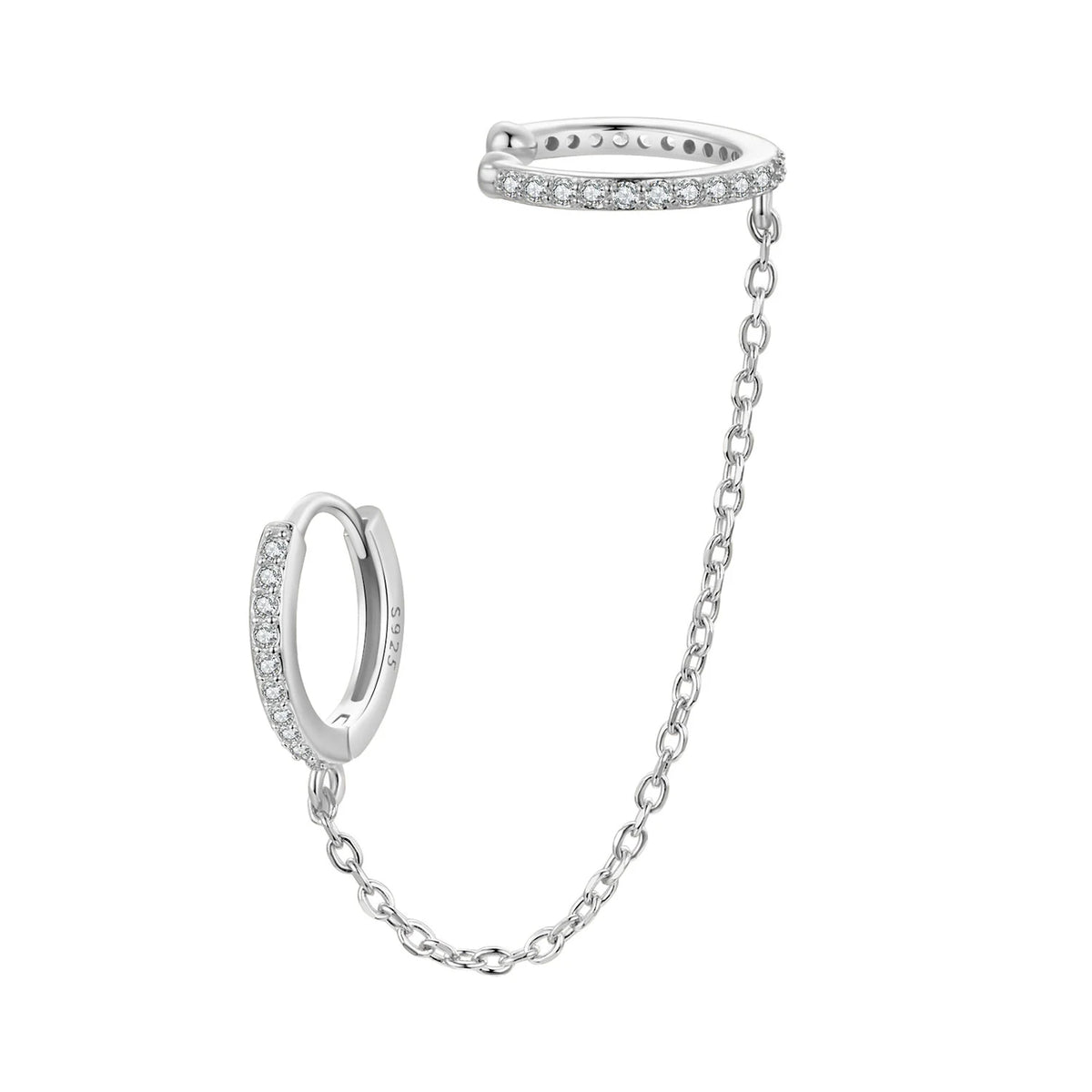 S&S 925 Silver Zircon Charm Earrings – Heart, Star, Butterfly & More – Platinum Plated – Collection