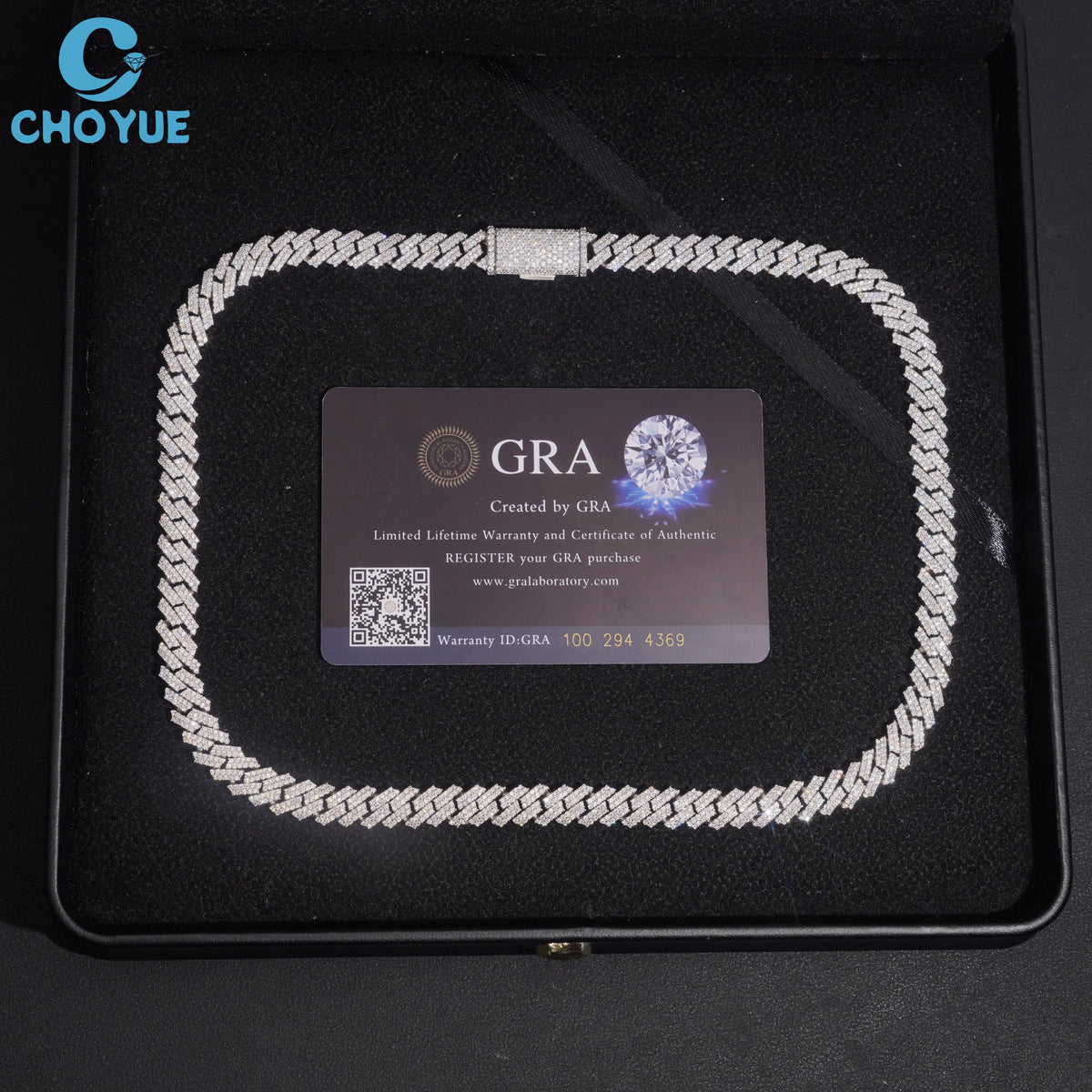 BiG-BOSS Hot Sale Unisex 925 Silver VVS Moissanite Brilliant Cut Figaro Link Chain Necklace Rhodium Plated Iced Hip Hop Jewelry Everyday