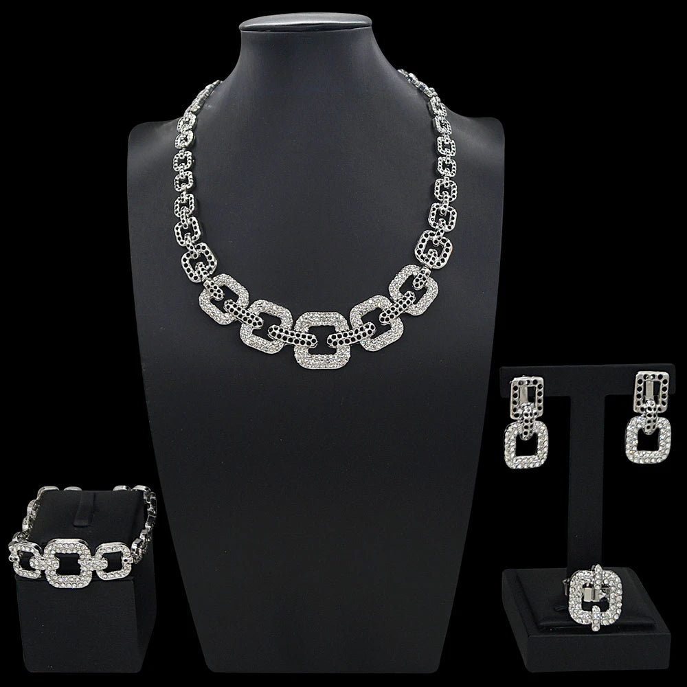 Zhuerrui Nigerian 18k Gold Plated Jewelry Set Brazil Gold Designer Wedding Jewellery Set Fashion Necklaces Jewelry SetsHB02414