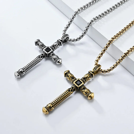 NEWLiFE VIKING Pearl Necklace in Stainless Steel for Men | Designer Jewellery for women & MEN
