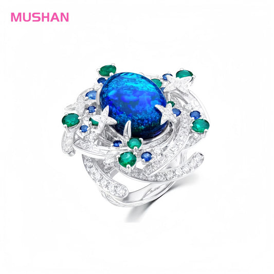 MUSHAN Jewelry Factory S925 Sterling Silver Rings High Carbon Diamond Fine Jewelry Ring for Women Engagement and Anniversary