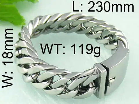 KALEN Trendy Fine Jewelry Fashion Bracelets Mens Stainless Steel Cuban Link Bracelet Bangle