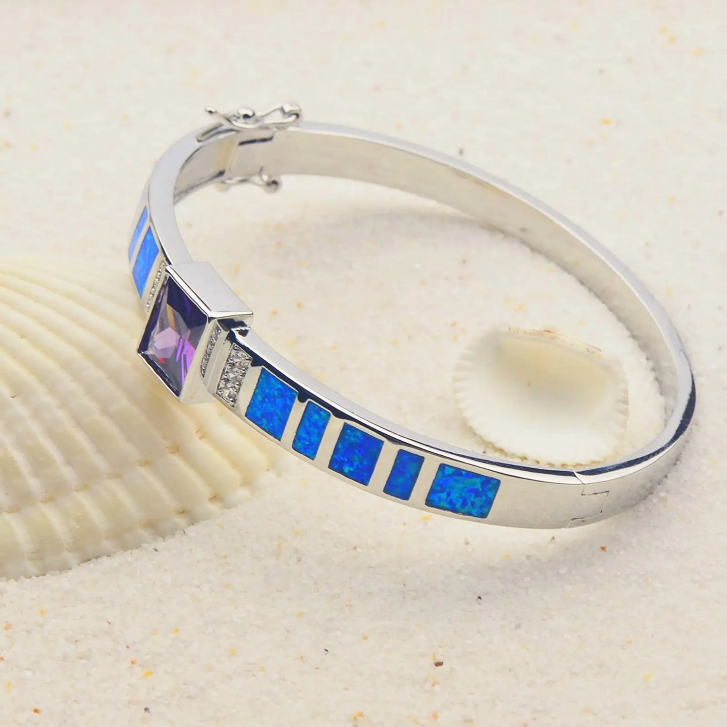 Modern Brass Minimalist Ocean Opal Ring-Hawaiian Design Bulk Jewelry Supplier