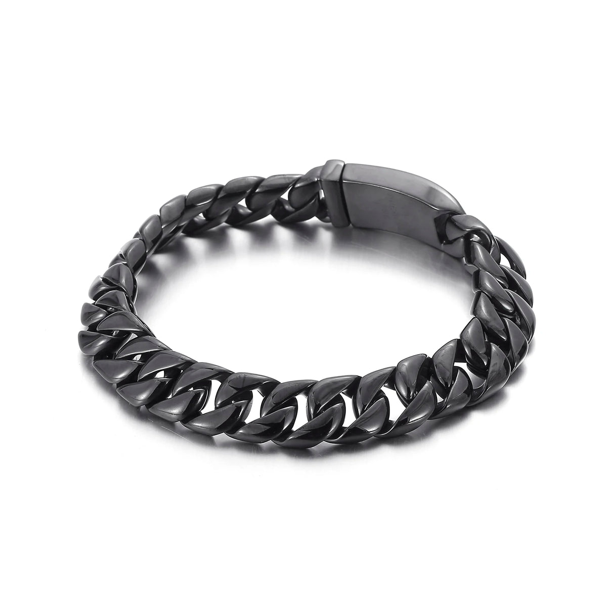 VIKING Mens Retro Domineering Black Link Bracelet – Stainless Steel