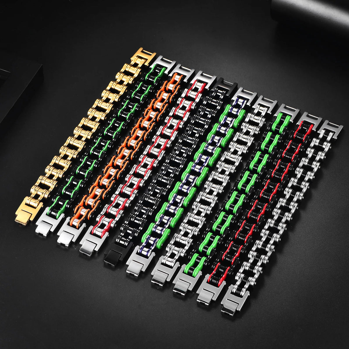 REBEL Low Price Punk Chunky Hip Hop Bike Chain Stainless Steel Motorcycle Biker Chain Bracelet