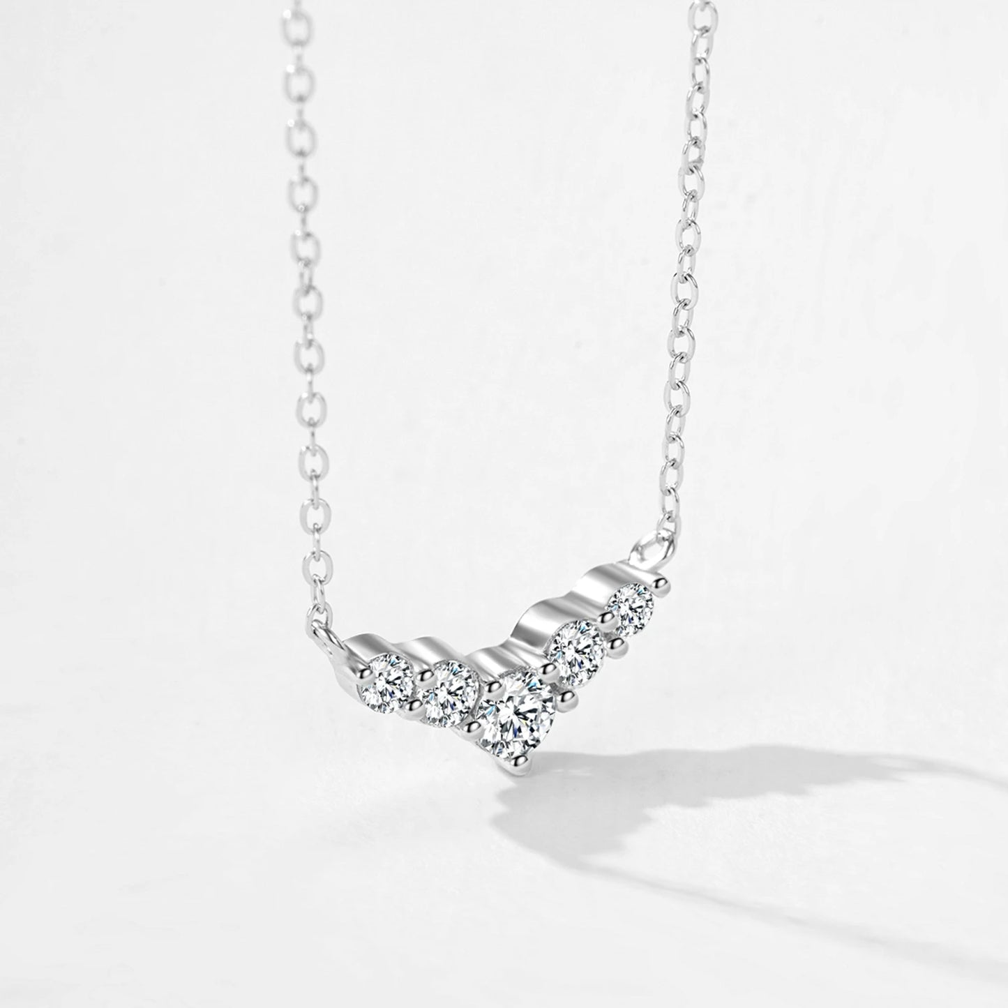 Ailmay Romantic 925 Sterling Silver Dolphin Tail Earring Necklace Set For Women's Valentine's Day or Anniversary Gift