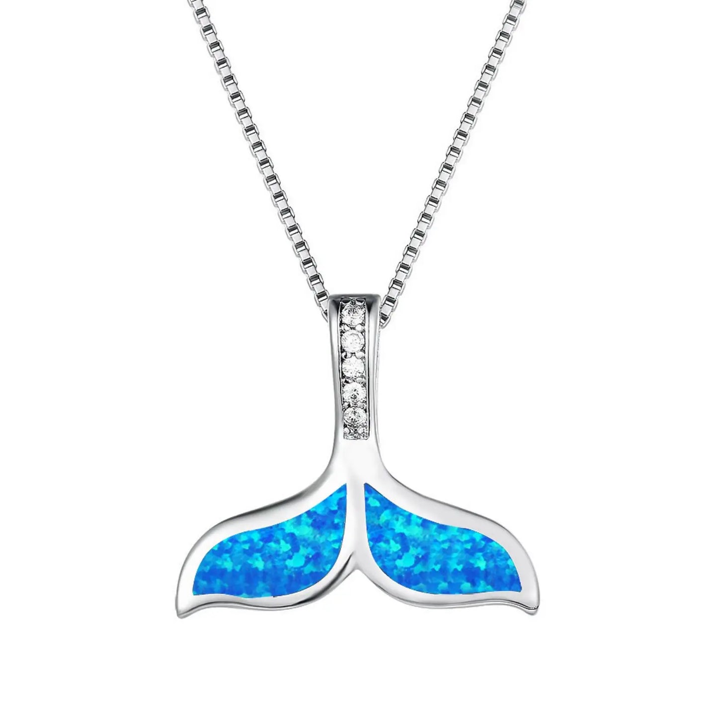 TikTok Viral Mermaid Tail Opal Necklace | Blue Ocean Jewelry - Ins Trendy Bulk Supply