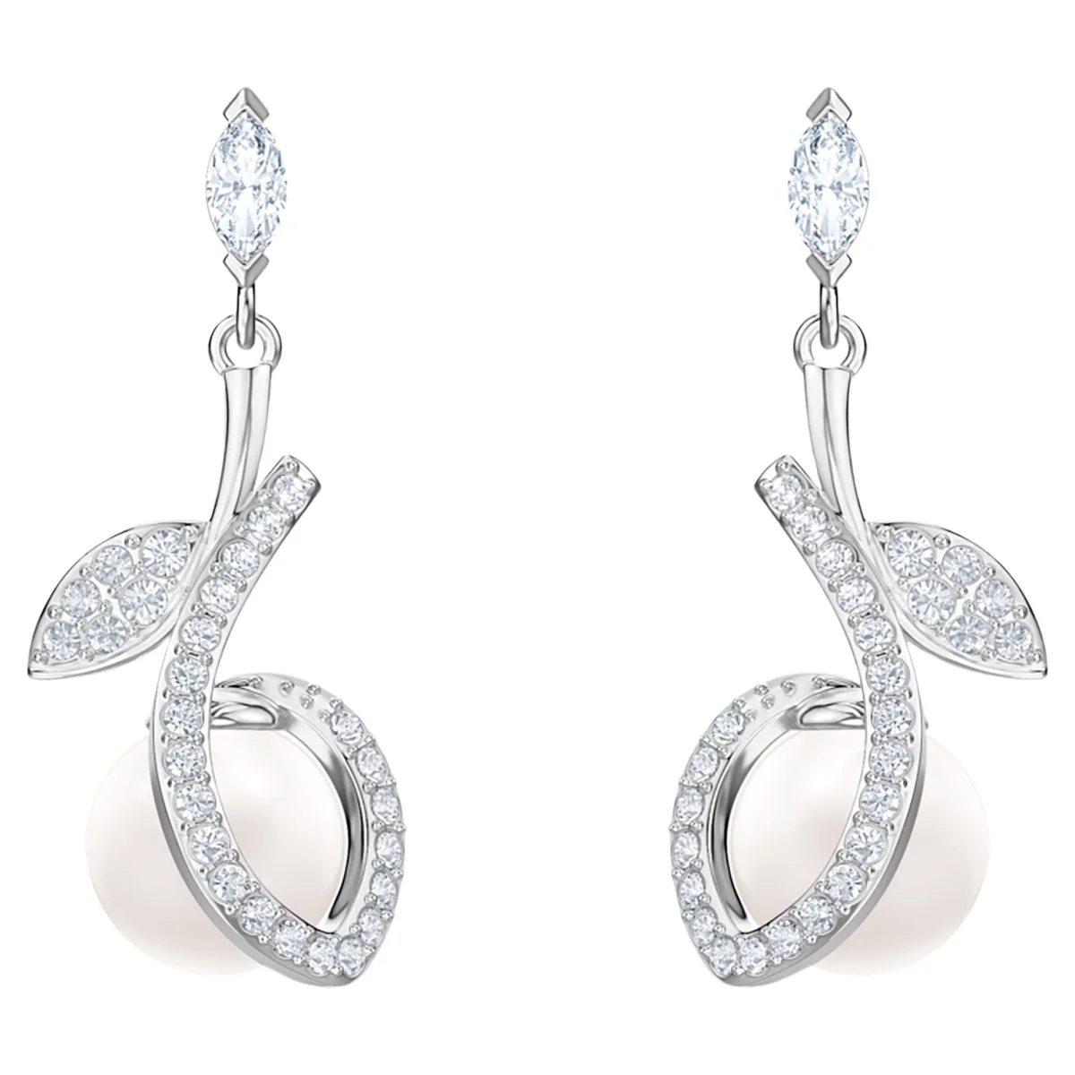 S&S Fashion Women Jewelry Earrings Collection, Twist Crystal Stud, Black Swan Dangle Earrings for Daily Occasions