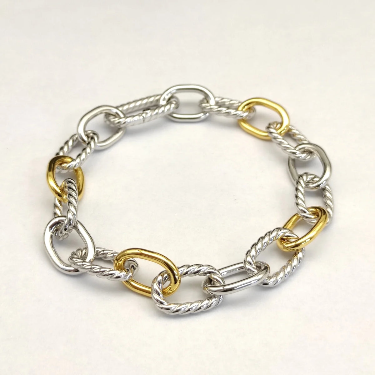 FASHIONISTA DY High-Quality Silver-Plated 8.5MM Madison-Style Bracelet, Gold-Plated 8.5MM Bracelet, Jewelry