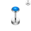 REDheart G23 ASTM F136 Titanium Ear Studs Nose Stud for Women 20G Round Opal Inlay Ear Tragus Cartilage Body Piercing Jewelry
