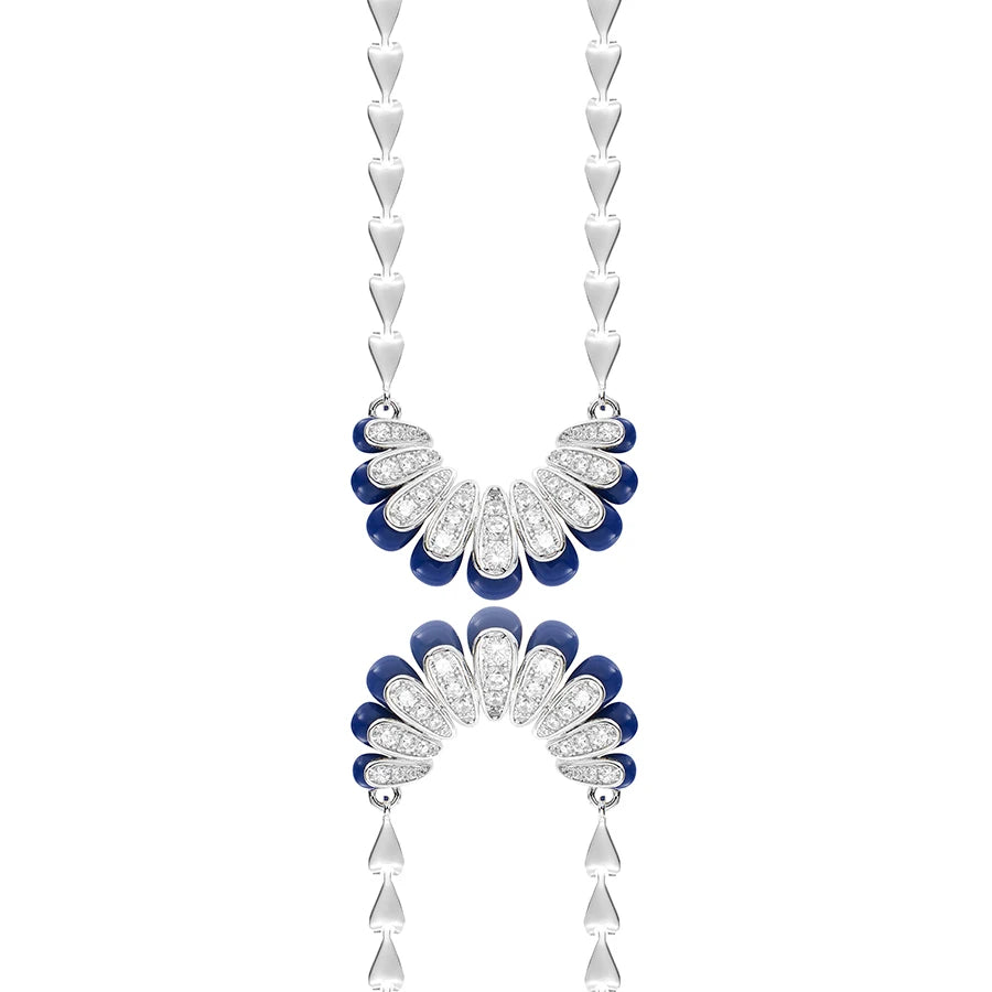 2025 New Cute Bent Moon Necklace Earrings Two-Piece Set Compact and Exquisite Brass Jewelry with Zircon for Men and Women