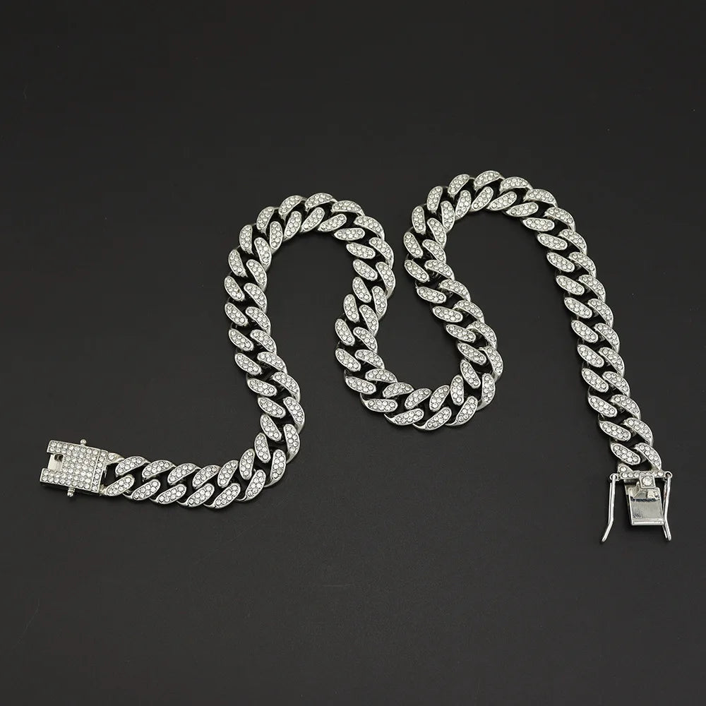 BiG-BOSS Durable Fashion Jewelry Hip Hop 18k Gold Plated Men Women Cuban Link Chain Choker Necklace