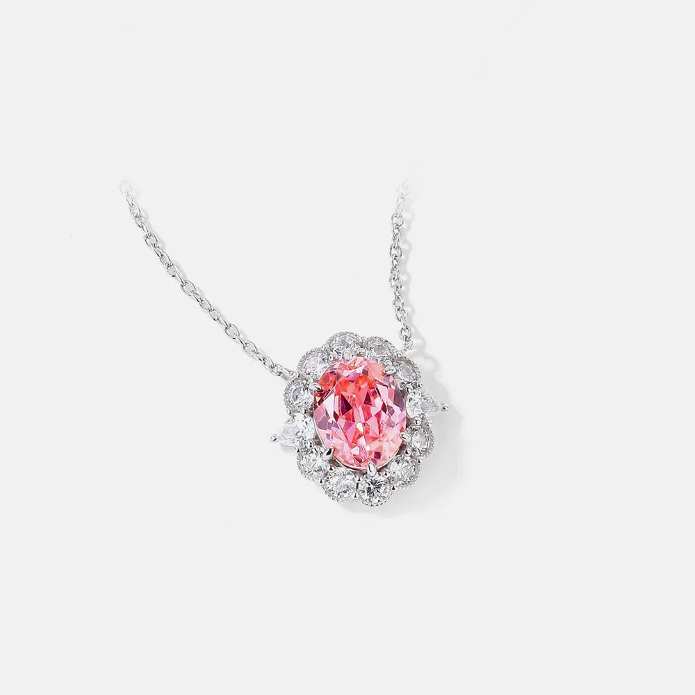 MUSHAN S925 Platinum Plated Luxury Engagement Wedding Anniversary Party Pendant Necklace High Carbon Diamond-Versatile High-End