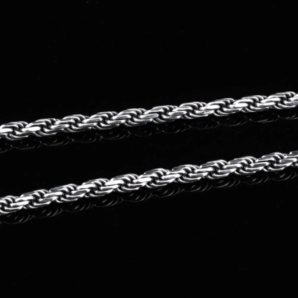 REBEL VIKING 925 Sterling Silver Vintage Chain Necklace