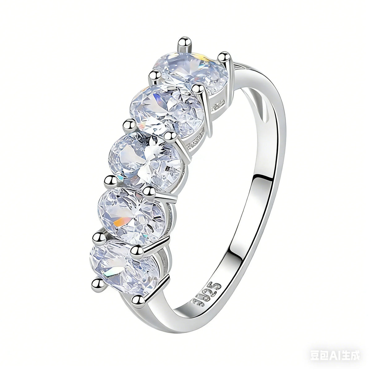 Wholesale Bulk Women 925 Sterling Silver Zirconia Moissanite Wedding Band Engagement Rings Fine Jewelry OEM ODM Manufacturer
