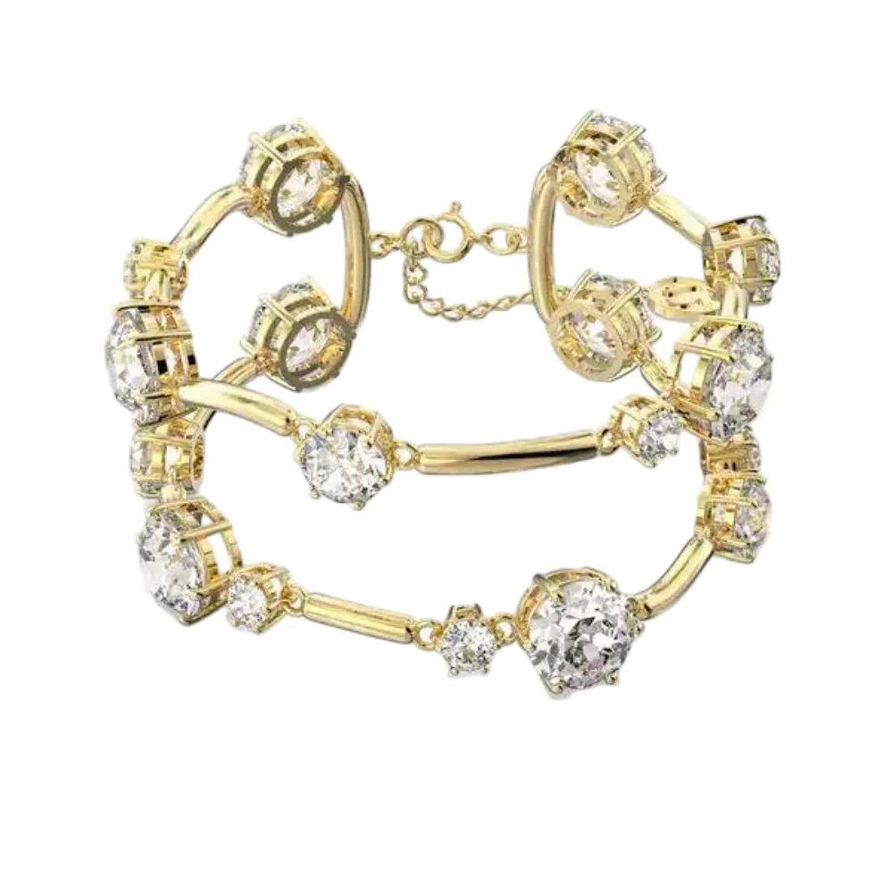 S&S Glamorous Designer Bracelet with Brilliant Luster, Noble Style, Ideal Accessory for Formal Occasions