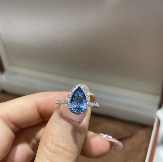ArtistA 1pc Moissanite Ring Twisted Design VVS1 1CT D Color 925 Silver Light Luxury Ring Gift