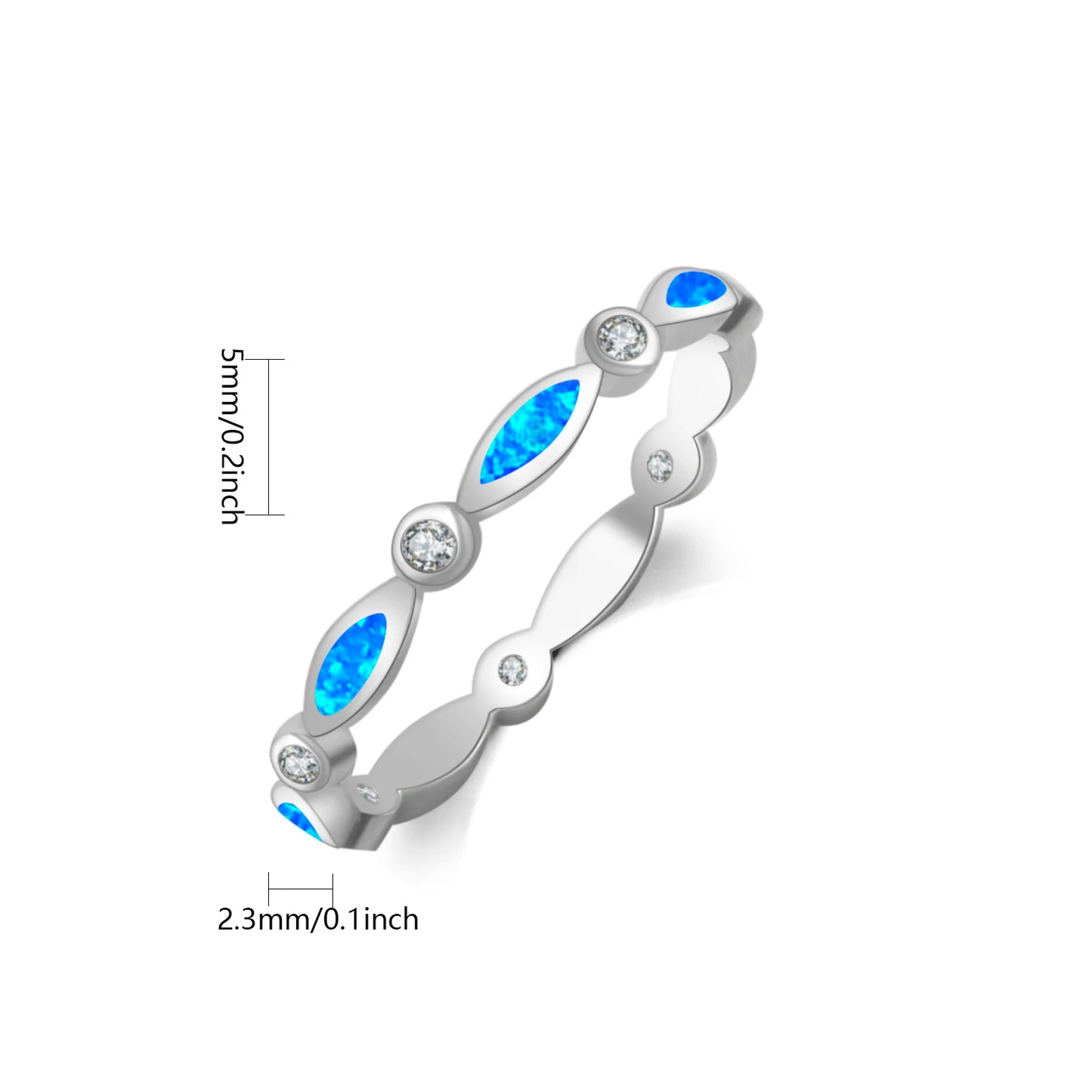 Elegant Double-Heart Opal Promise Ring -& CZ Paved Band | Romantic Daily Jewelry Bulk Gifts