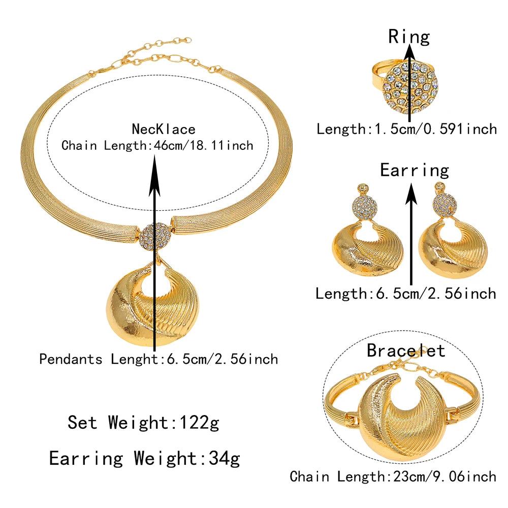 Zhuerrui Nigerian 18k Gold Plated Jewelry Set Brazil Gold Designer Wedding Jewellery Set Fashion Necklaces Jewelry SetsHB01314