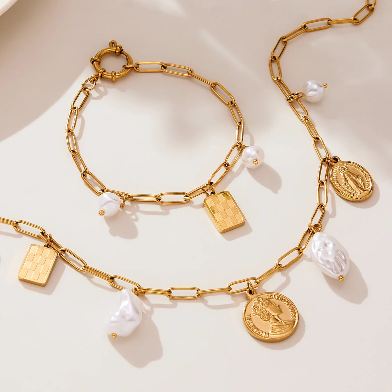 DIY Charm Buckle Necklace & Bracelet | 18K Gold Plated Stainless Steel Customisable Fashion Jewellery