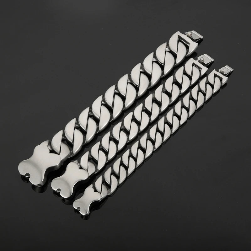 VIKING Mens Matte Stainless Steel Hip-Hop Cuban Link Bracelet
