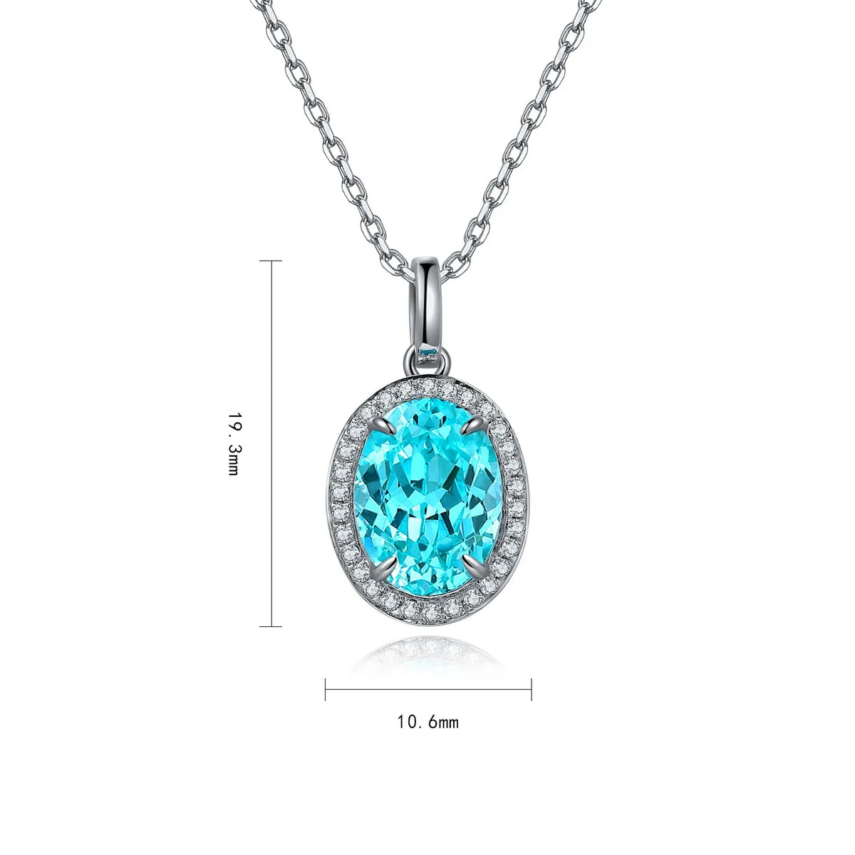Gemfiori 925 Sterling Silver Fine Jewelry Link Chain Lab Grown Emerald Synthetic Diamond Gemstones Charm Necklace Wedding Gift Occasions