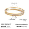 S&S 18K Gold Plated Stainless Steel Zircon Bangle Bracelet — S&S Collection