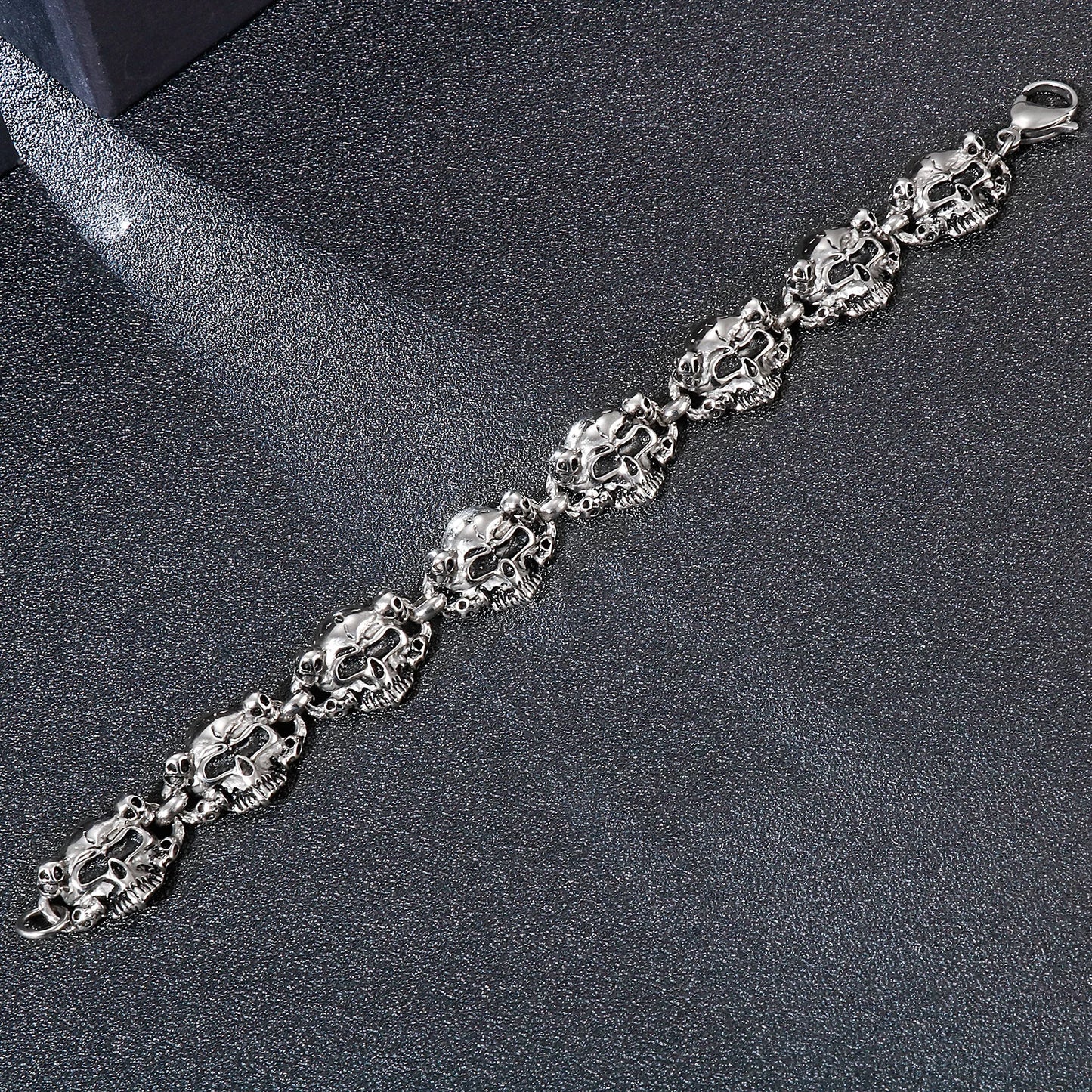 KALEN Skull Link Bracelet Personal Punk Skeleton Hand Bracelet Jewelry