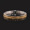 Gemfiori U03 Abiding Colored Natural Gemstone Oval Cut 4x6MM 7IN 10.7g 925 Sterling Silver Garnet Citrine Peridot Topaz Tennis Bracelet