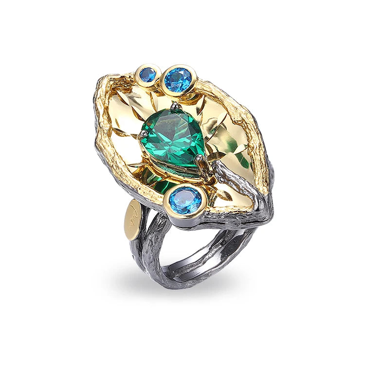 Handmade Latest Unique Designs 925 Sterling Silver Ring with Spinel Stone